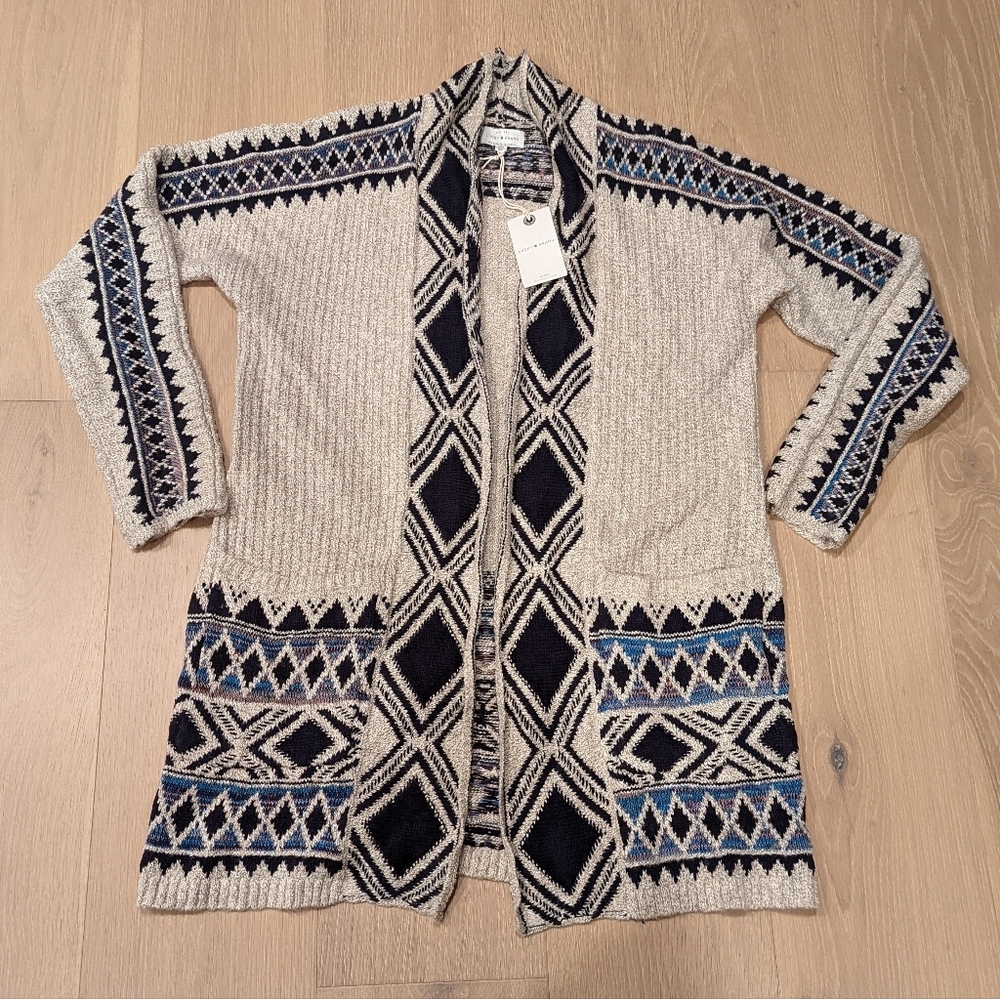 Geometric Patterned Cardigan